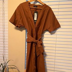 Brown Midi Dress